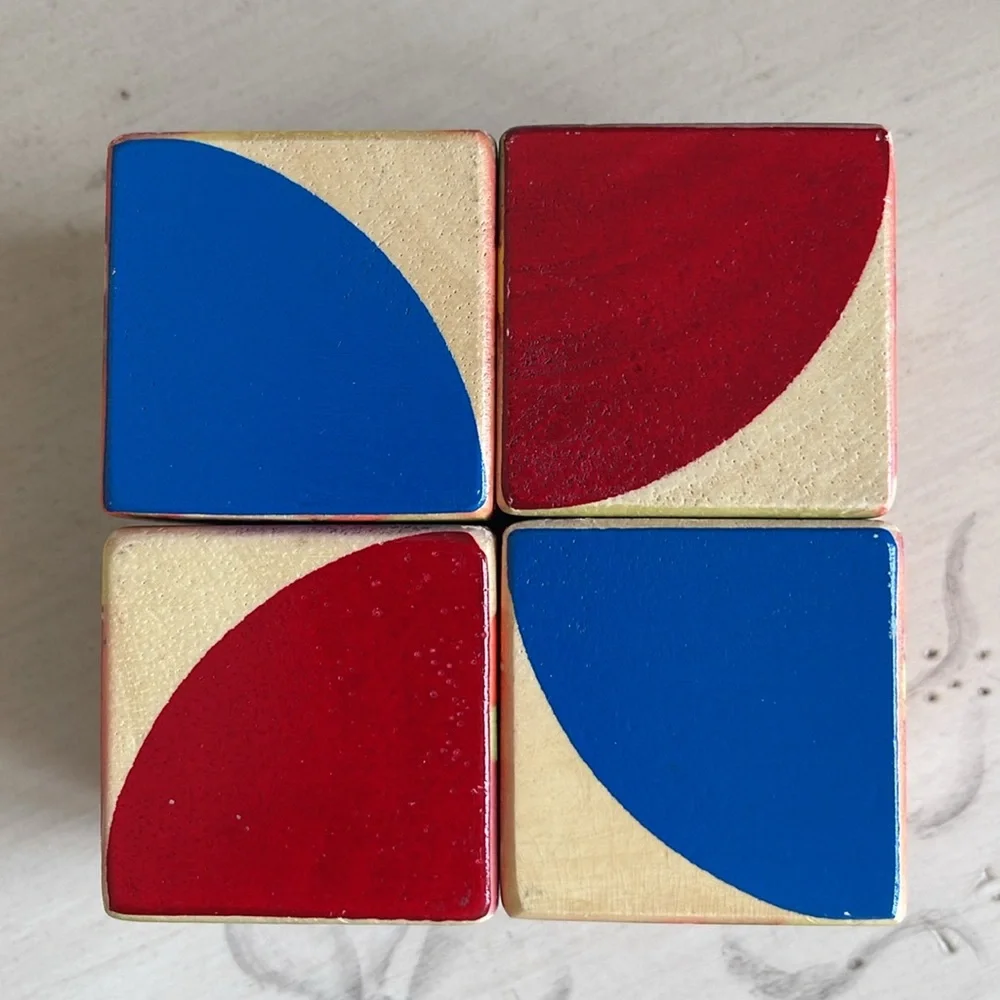 VINTAGE WOODEN BLOCKS PUZZLE
